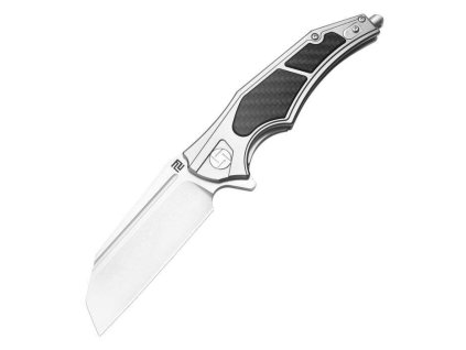 Artisan 1813P-GCF Apache Nomad vreckový nôž 9,4 cm, Stonewash, hliník, uhlíkové vlákno