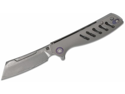 Artisan 1815GSD-GY Tomahawk vreckový nôž - sekáčik 8 cm, damašek, šedá, titán