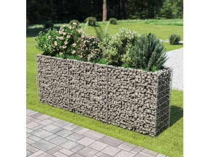 Multidom Gabiónový vyvýšený záhon, pozinkovaná oceľ 270x50x100 cm