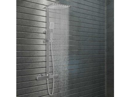 Multidom Sada dvojitých sprchových hlavíc s termostatom nehrdzavejúca oceľ