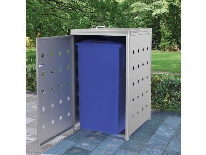 Multidom Prístrešok na odpadkový kôš nehrdzavejúca oceľ 240 l