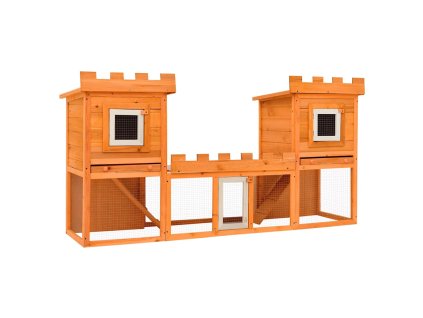 Multidom Veľká vonkajšia králikáreň/klietka pre zvieratá, dva domčeky