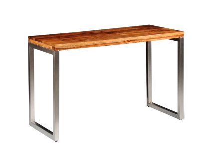 Multidom Jedálenský/kancelársky stôl z dreveného masívu, oceľové nohy