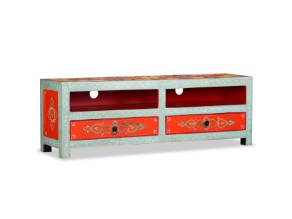 Multidom TV stolík z mangového dreva, ručne maľovaný