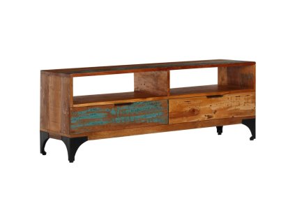 Multidom TV skrinka 118x35x45 cm, recyklovaný masív