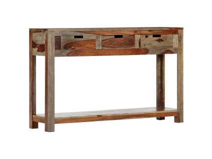 Multidom Konzolový stolík s 3 zásuvkami 120x30x75 cm akáciaový masív