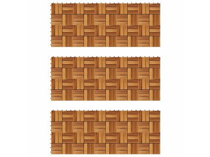 Akáciová sada podlahových krytín 30x30 cm 30 ks