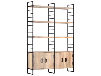 Multidom 4-poschodová knižnica 124x30x180 cm, mangový masív