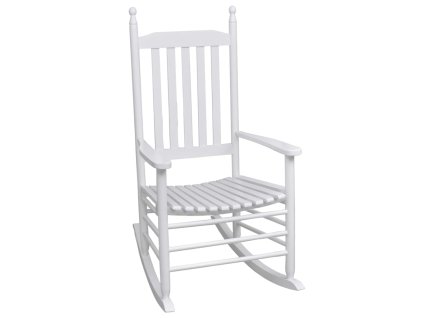 Multidom Hojdacie kreslo so zaobleným sedadlom, drevo, biele