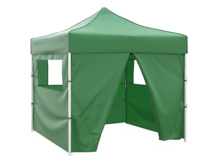Multidom Zelený skladací párty stan so 4 stenami 3 x 3 m