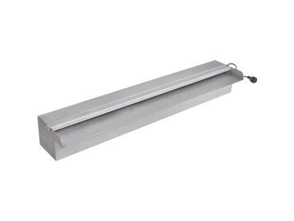 Obdĺžniková bazénová fontána/vodopád s LED, nehrdzavejúca oceľ 60 cm