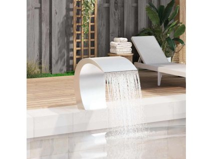 Multidom Záhradný vodopád/bazénová fontána,nehrdzavejúca oceľ 45x30x60cm