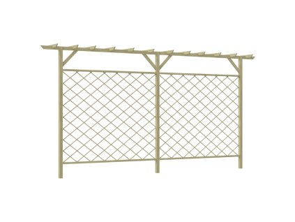 Multidom Záhradný mriežkový plot s pergolou, drevo