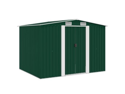 Multidom Záhradná kôlňa, zelená, kov 257x205x178 cm