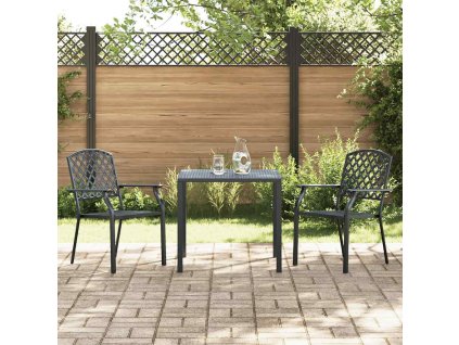 Multidom Stohovateľné vonkajšie stoličky 2 ks, oceľ, antracitové