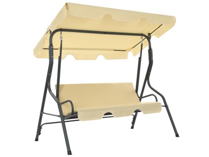 Multidom Záhradná hojdačka, krémovo biela 170x110x153 cm