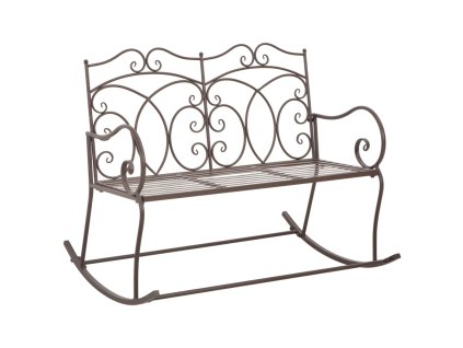 Multidom Záhradná lavička 104 cm, železo, starožitná, hnedá