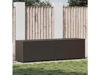Multidom Záhradný úložný box hnedý 200x50x60 cm polyratanový