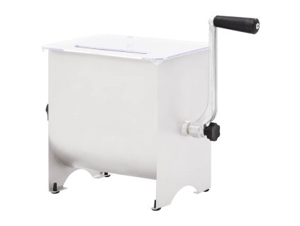 Multidom Ručná miešačka na mäso s vekom, strieborná, nehrdzavejúca oceľ