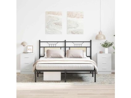 Multidom Nočné stolíky 2 ks, biele 38x35x56 cm, kompozitné drevo