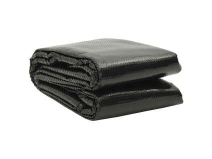 Štvorcový čierny bazénový kryt 10x5m
