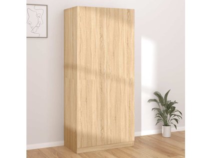 Multidom Šatník, dub sonoma 90x52x200 cm, kompozitné drevo