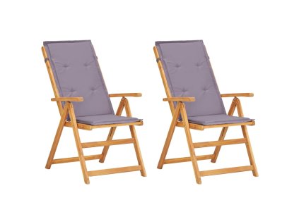 Multidom Sklápacie záhradné stoličky 2 ks, hnedé, akáciový masív