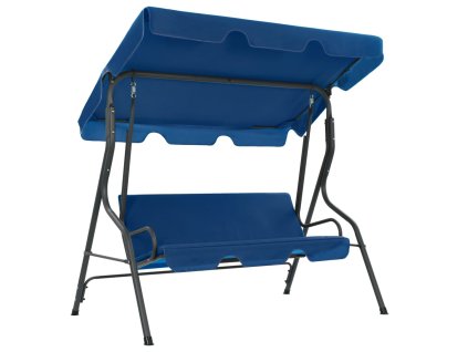 Multidom Záhradná hojdačka, tmavomodrá 170x110x153 cm, látka