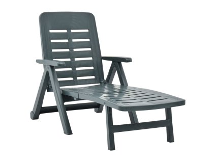 Multidom Skladacie ležadlo, plast, zelené