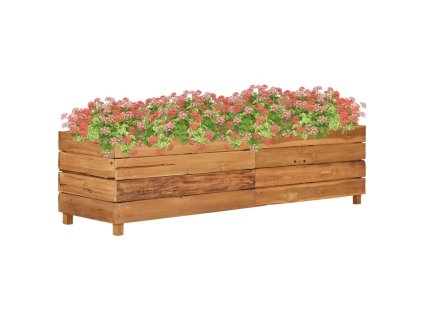 Multidom Vyvýšený záhon 150x40x38 cm, recyklované tíkové drevo a oceľ