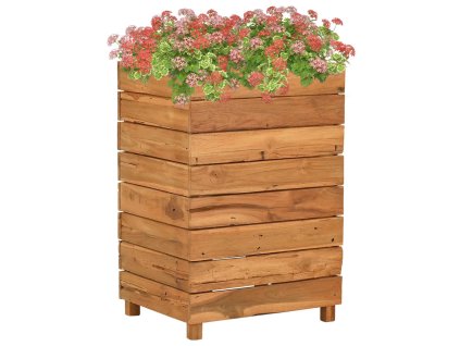 Multidom Vyvýšený záhon 50x40x72 cm, recyklované tíkové drevo a oceľ