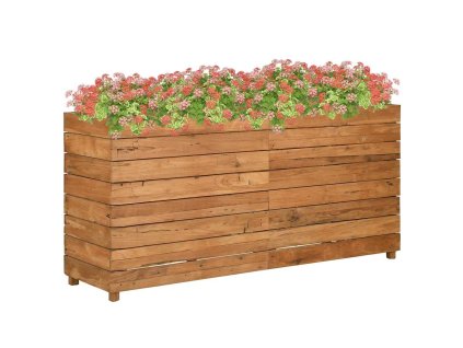 Multidom Vyvýšený záhon 150x40x72 cm, recyklované tíkové drevo a oceľ