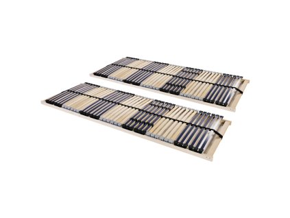 Multidom Lamelové posteľné rošty 2 ks s 42 lamelami a 7 zónami 90x200 cm