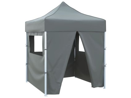 Multidom Profesionálny skladací párty stan+4 steny 2x2 m, oceľ, antracit