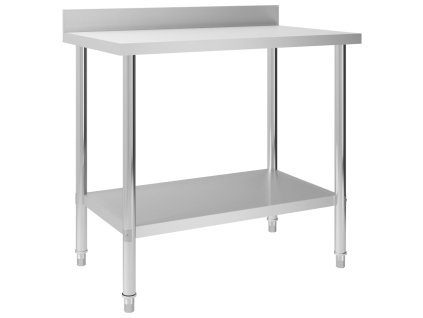 Multidom Kuchynský pracovný stôl, prístenný 100x60x93 cm, oceľ