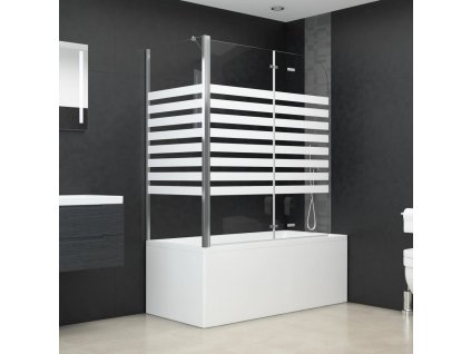 Multidom Vaňová zástena 120x68x130 cm, tvrdené sklo, pruhovaná