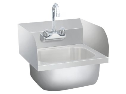 vidaX Komerčné umývadlo na ruky s batériou nehrdzavejúca oceľ