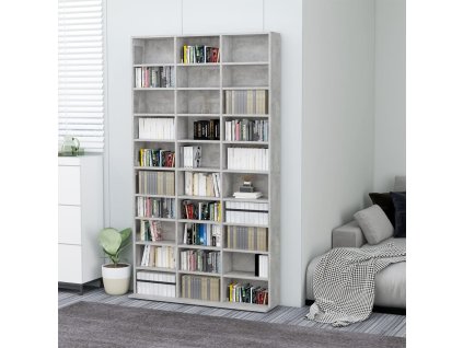 Multidom Skrinka na CD, betónovo sivá 102x16x177,5 cm, kompozitné drevo