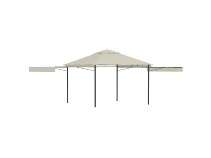 Multidom Altánok s 2 výsuvnými strieškami 3x3x2,75 m, krémový 180 g/㎡