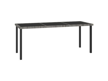Multidom Záhradný jedálenský stôl sivý 180x70x73 cm polyratanový