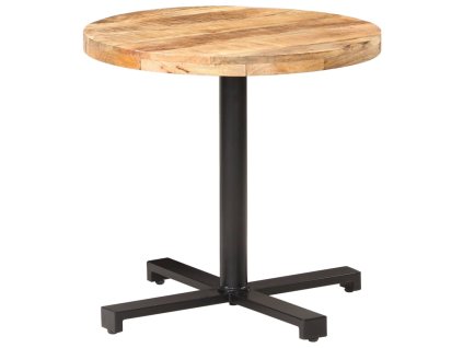 Multidom Bistro stolík okrúhly Ø80x75 cm surové mangovníkové drevo