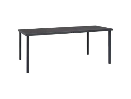 Multidom Vonkajší jedálenský stôl antracitový 190x90x74 cm oceľ
