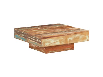 Multidom Konferenčný stolík 80x80x28 cm masívne recyklované drevo