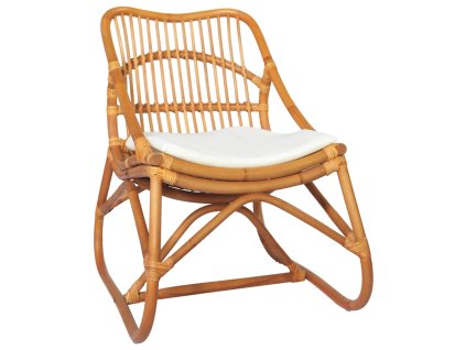 Multidom Ratanová stolička bledohnedá ľan