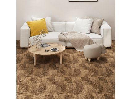 Multidom Podlahové kobercové dlaždice 20 ks 5 m², hnedé