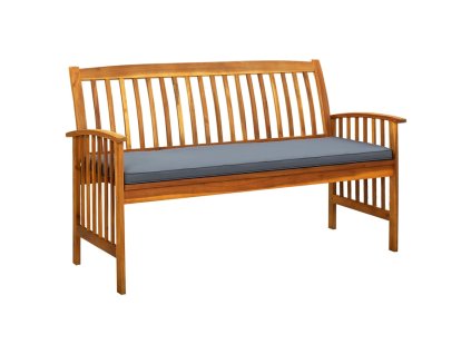 Multidom Záhradná lavica s poduškou 147 cm akáciový masív
