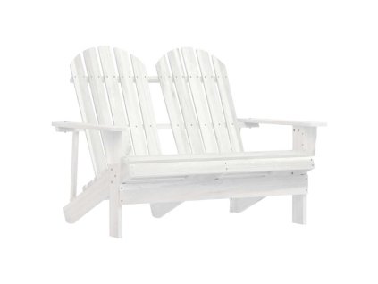 Multidom 2-miestna záhradná stolička Adirondack jedľový masív biela