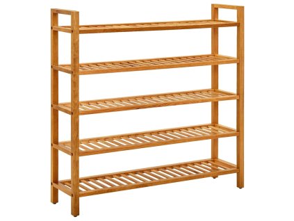 Multidom Regál na topánky s 5 policami 100x27x100 cm dubový masív