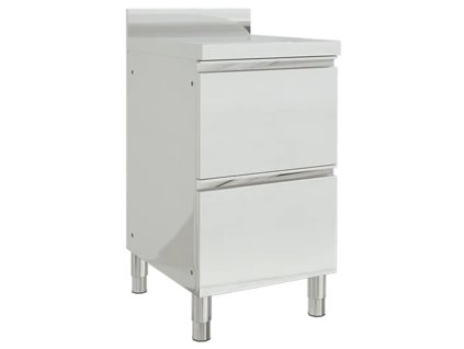 Multidom Komerčná kuchynská skrinka s 2 zásuvkami 50x60x96 cm