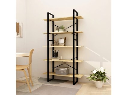 Multidom Knižnica s 5 policami 100x30x175 cm, borovicový masív